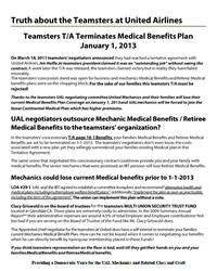 teamsters TA terminates Medical Benefits